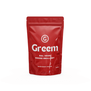 Nos peintures thermolaquées RAL 3020 Rouge Brillant - 500g - Greem