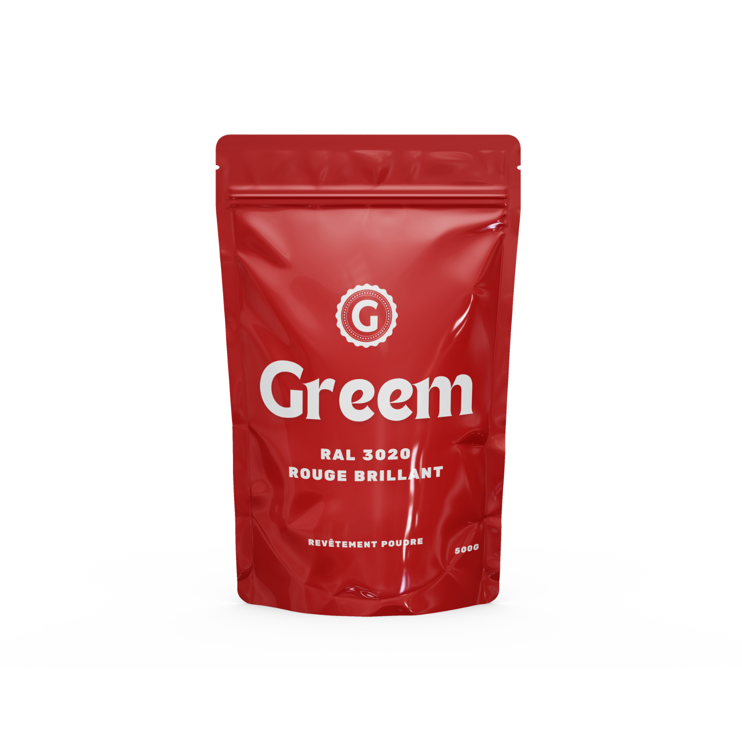 Nos peintures thermolaquées RAL 3020 Rouge Brillant - 500g - Greem