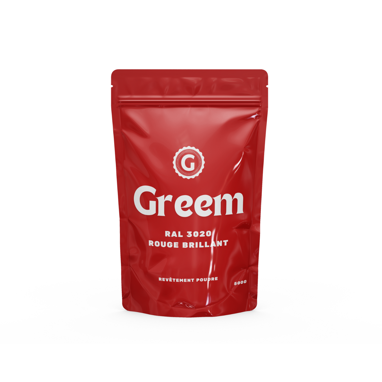 Peinture Poudre Thermolaquage RAL 3020 Rouge Brillant - 500g - Greem